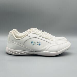 Nfinity Shoes Womens 7 White Leather Fearless Cheer Cheerleading Low Top Sneaker